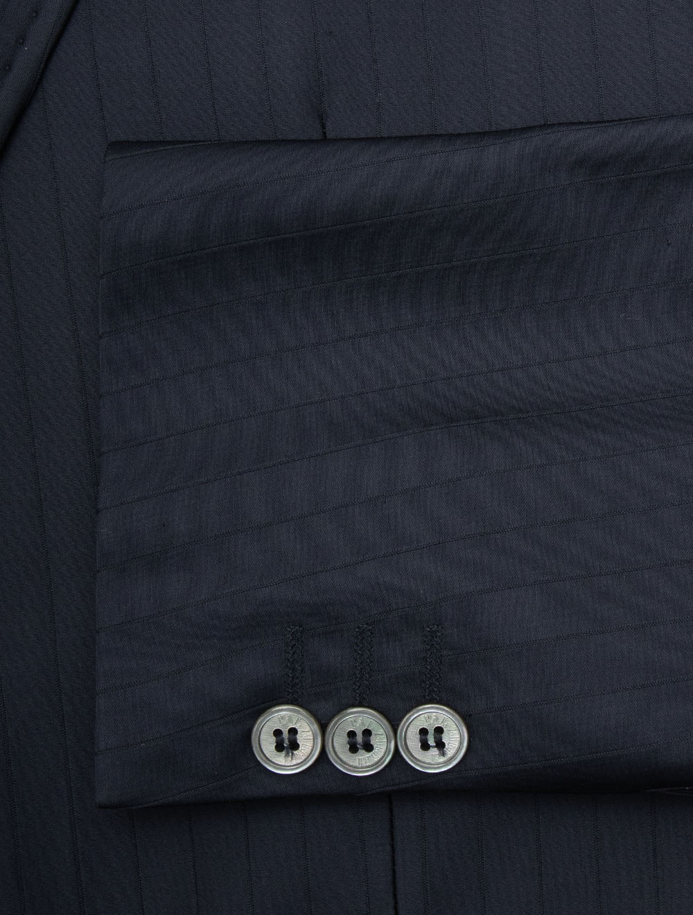 Self Stripe Three Piece Suit Navy - Image 4