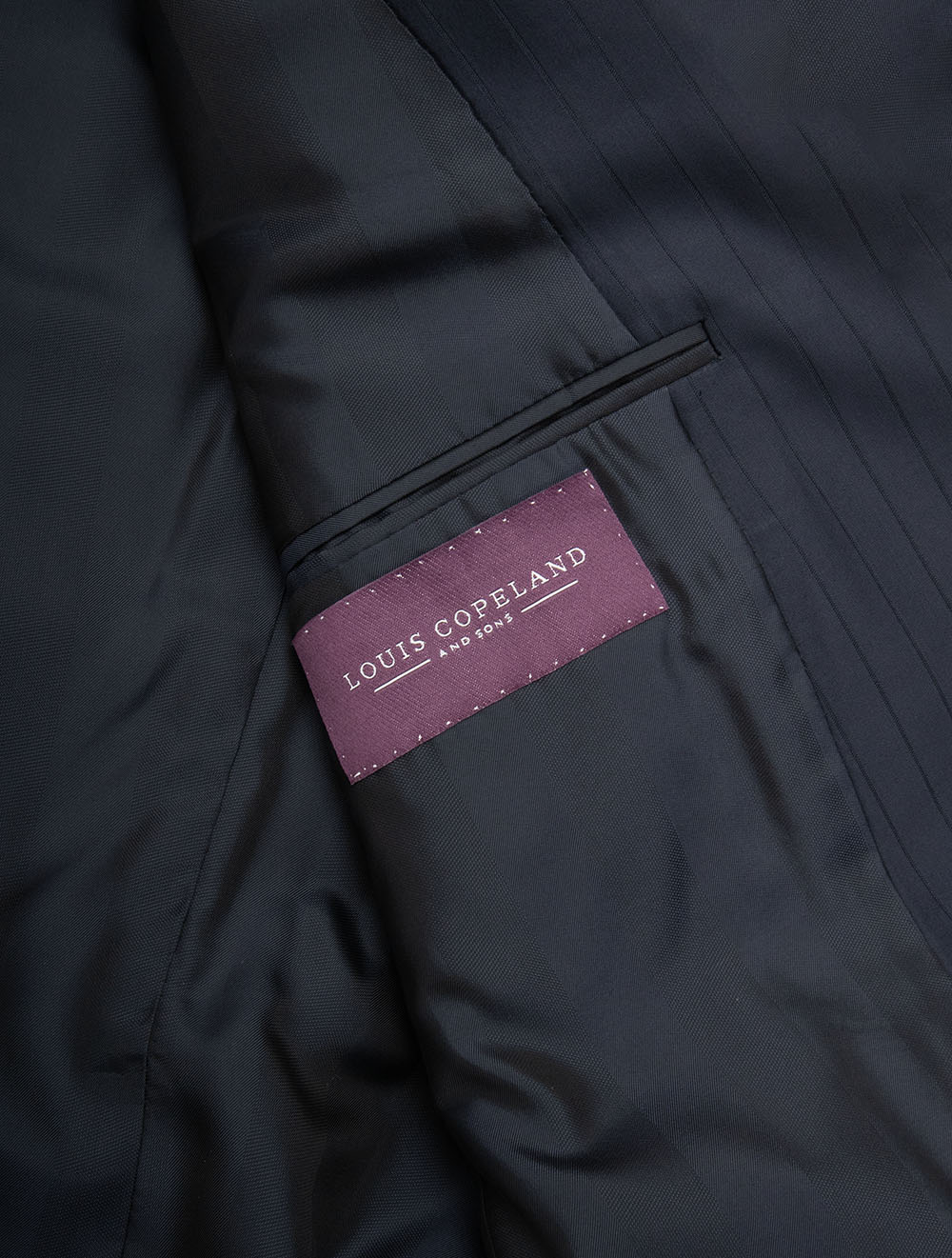 Self Stripe Three Piece Suit Navy - Image 5