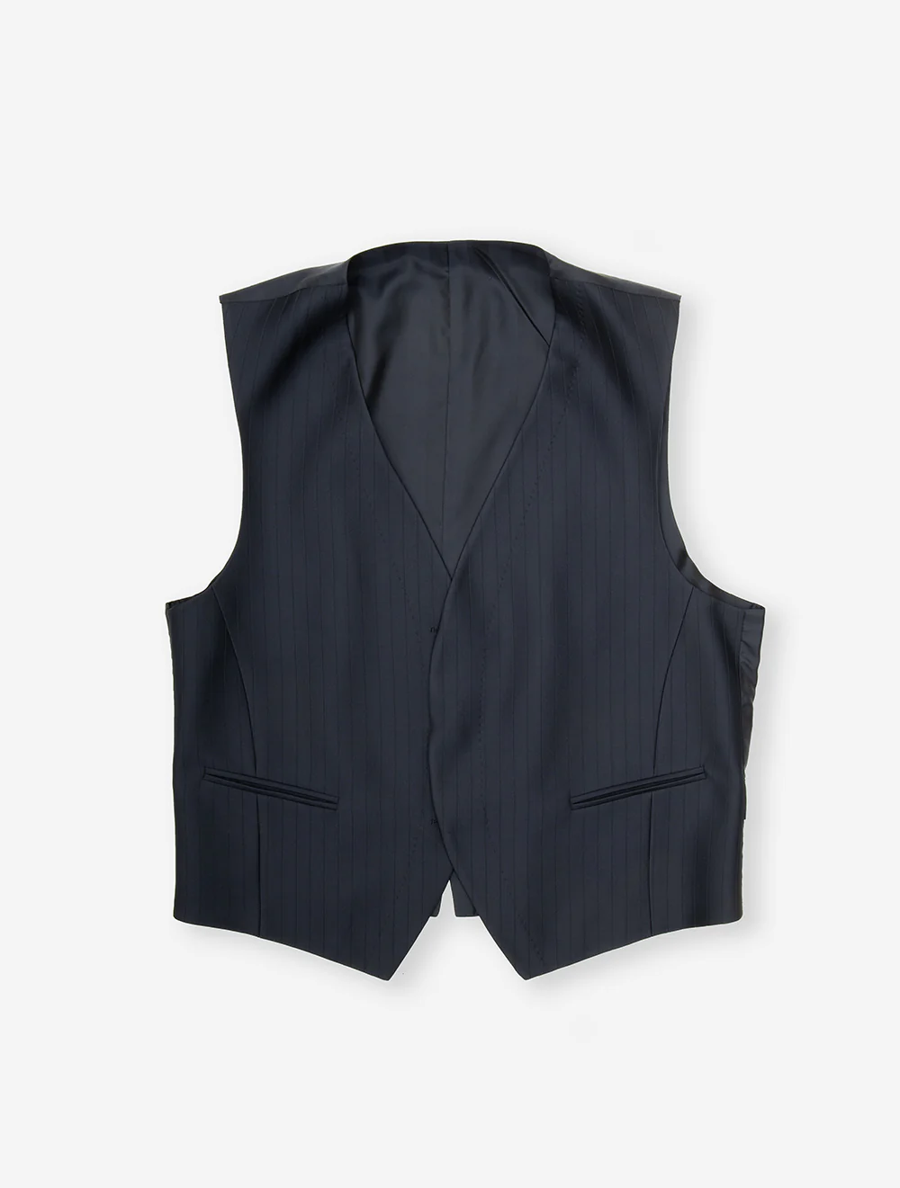 Self Stripe Three Piece Suit Navy - Image 6