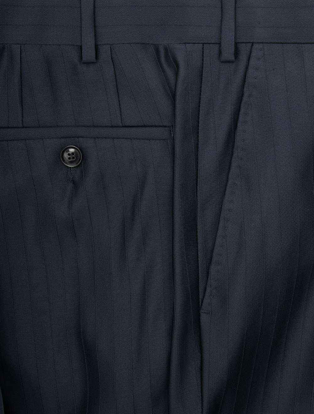 Self Stripe Three Piece Suit Navy - Image 7