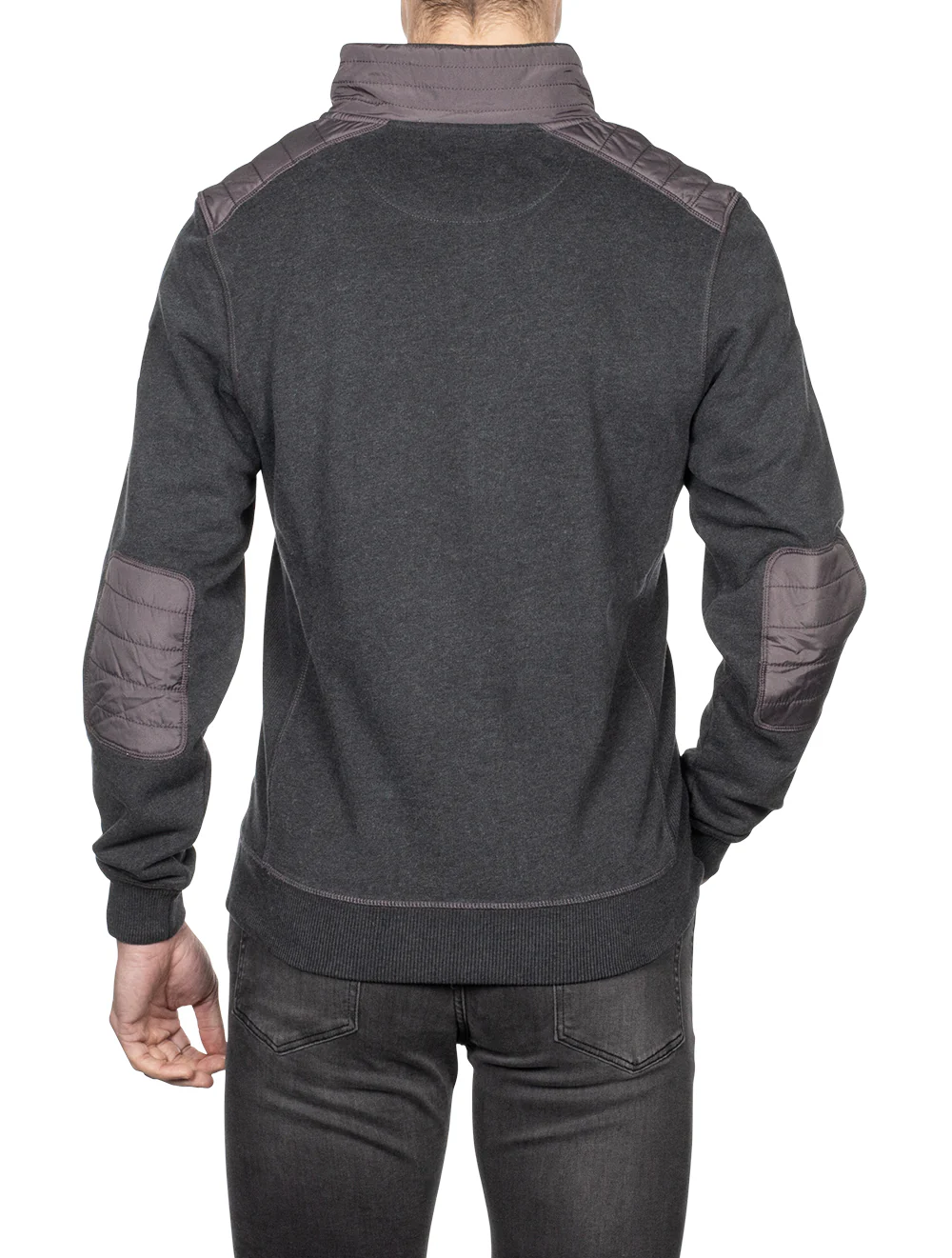 Jaxon Quarter Zip Sweater Charcoal - Image 3