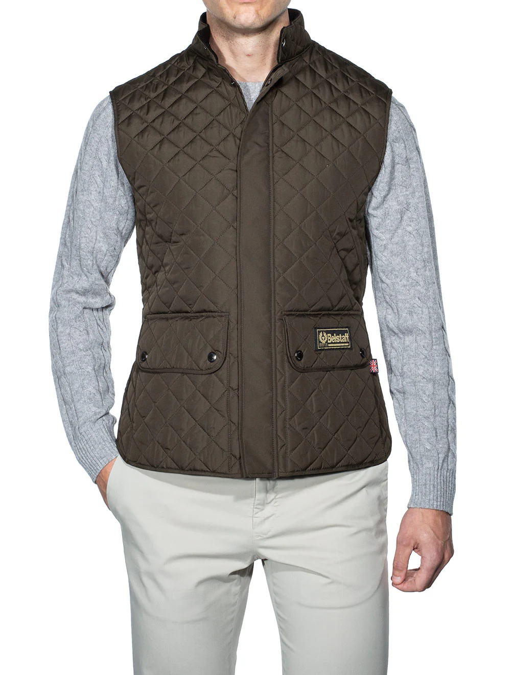 Quilted Gilet Olive - Image 3
