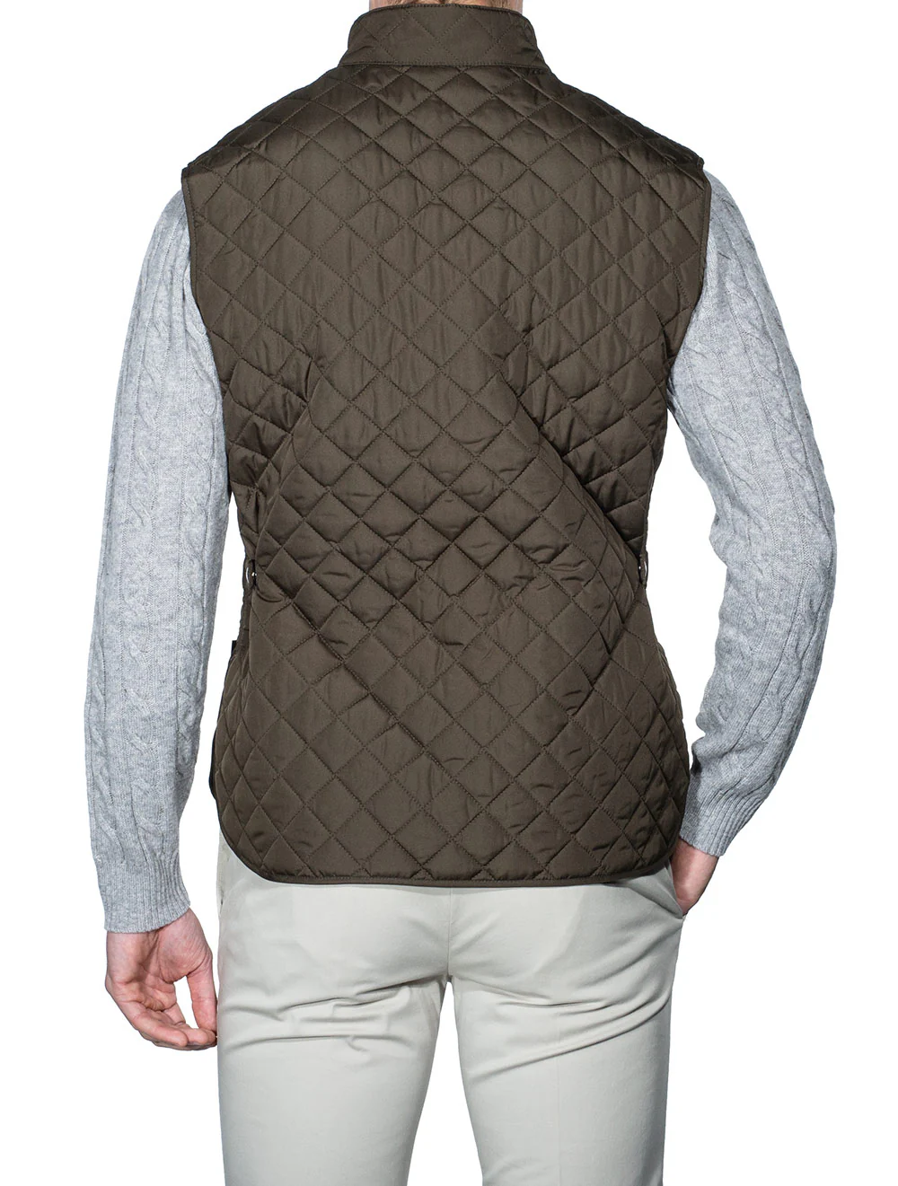 Quilted Gilet Olive - Image 4