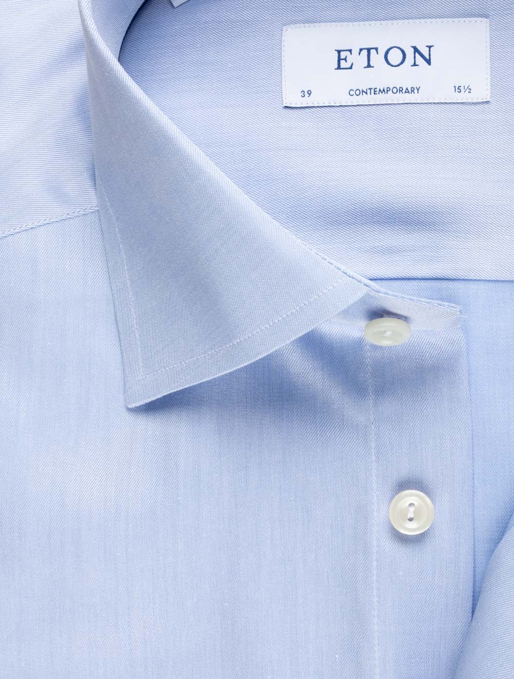 Contemporary Fit Double Cuff Shirt Blue - Image 3