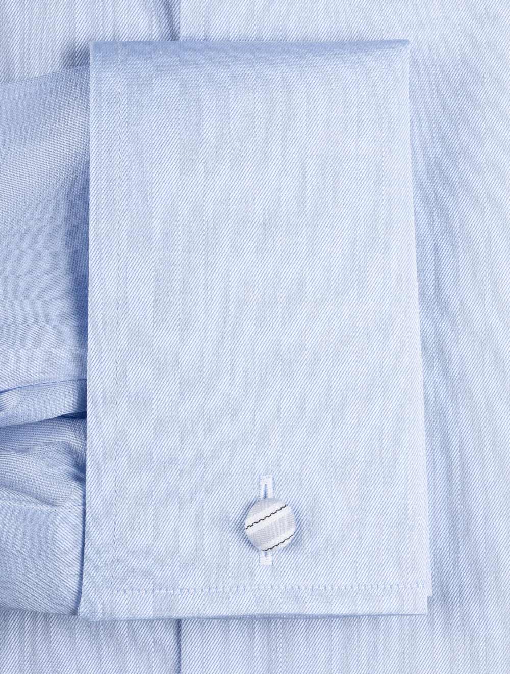 Contemporary Fit Double Cuff Shirt Blue - Image 5