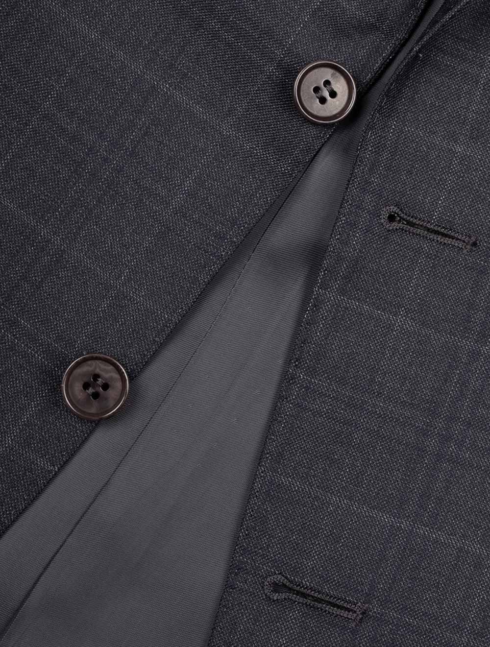 Over-Check Suit Charcoal Grey - Image 3