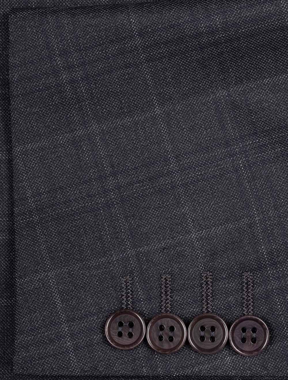 Over-Check Suit Charcoal Grey - Image 4