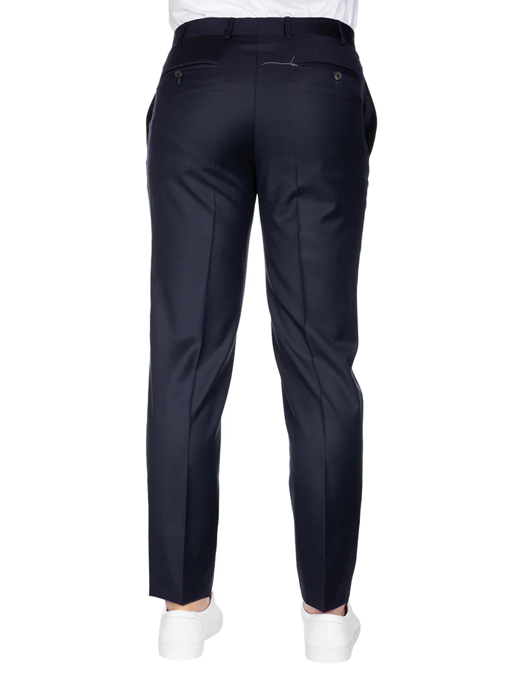 Super 150 Exclusive Wool Trousers Navy - Image 3