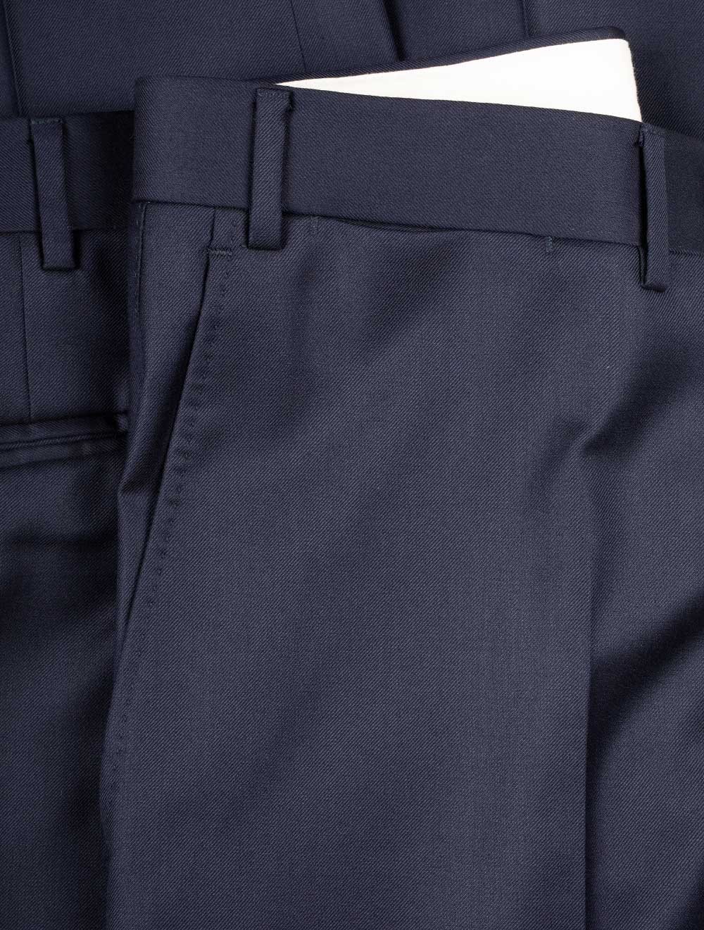 Super 150 Exclusive Wool Trousers Navy - Image 5