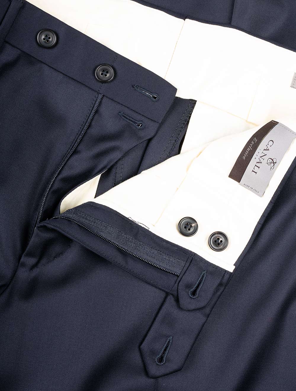 Super 150 Exclusive Wool Trousers Navy - Image 6