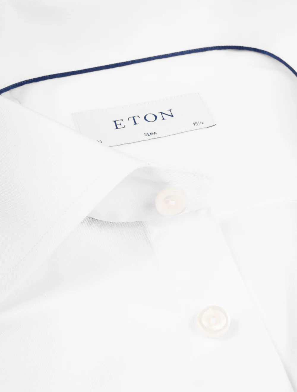 Slim Fit Double Cuff Shirt White - Image 4