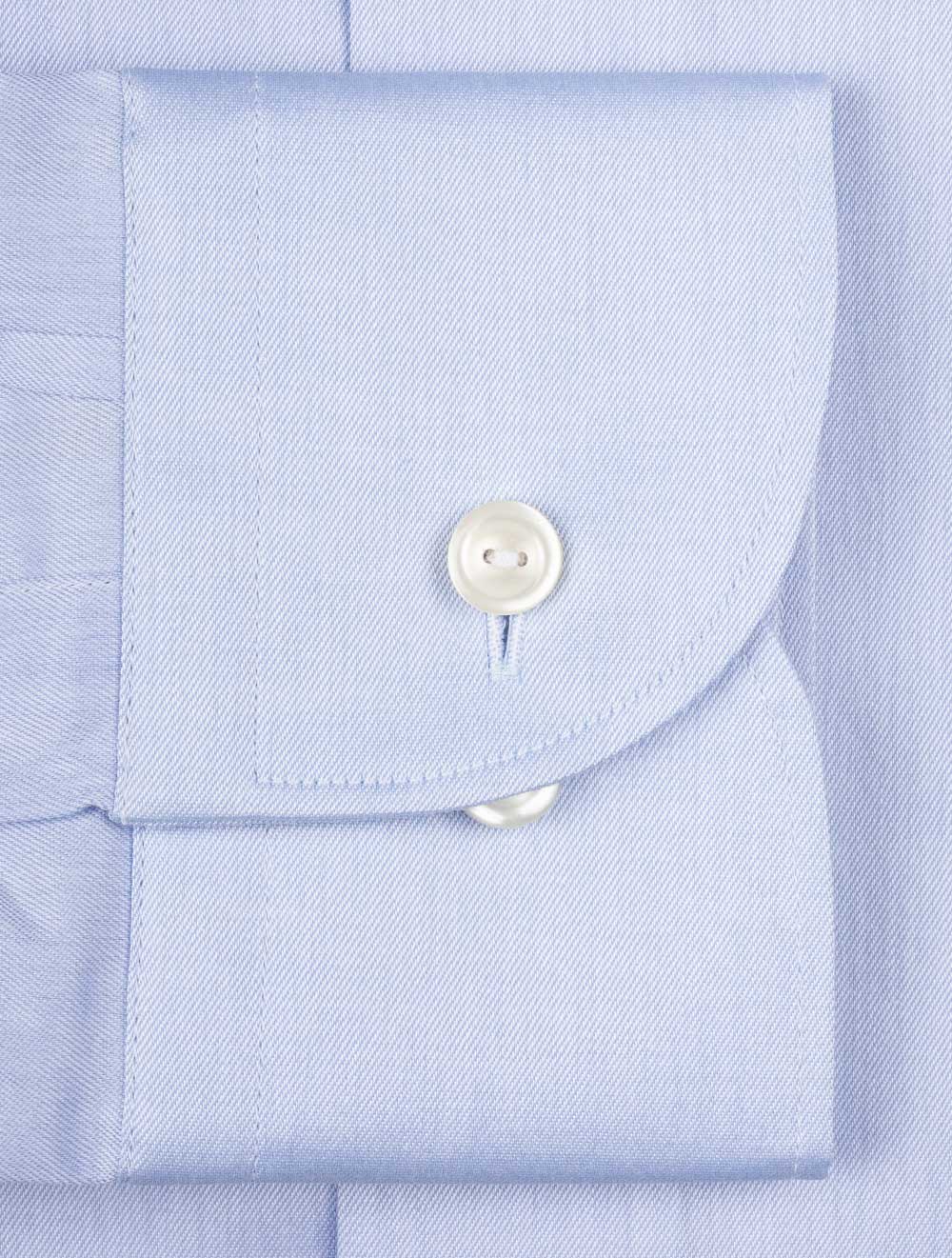 Contemporary Fit Plain Business Shirt Blue - Image 4