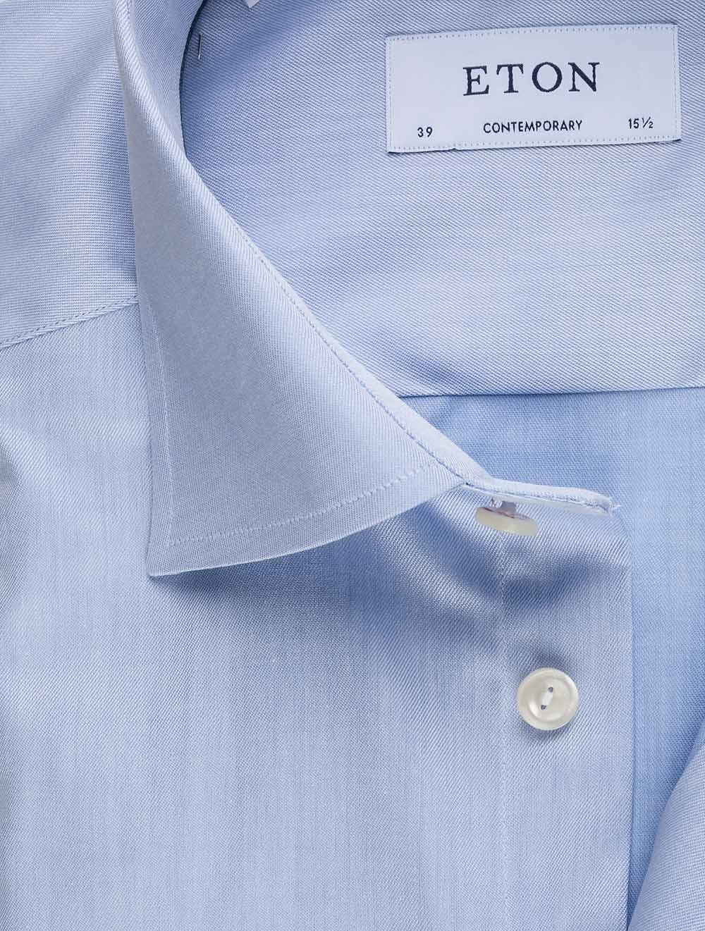 Contemporary Fit Single Cuff Shirt Blue - Image 3