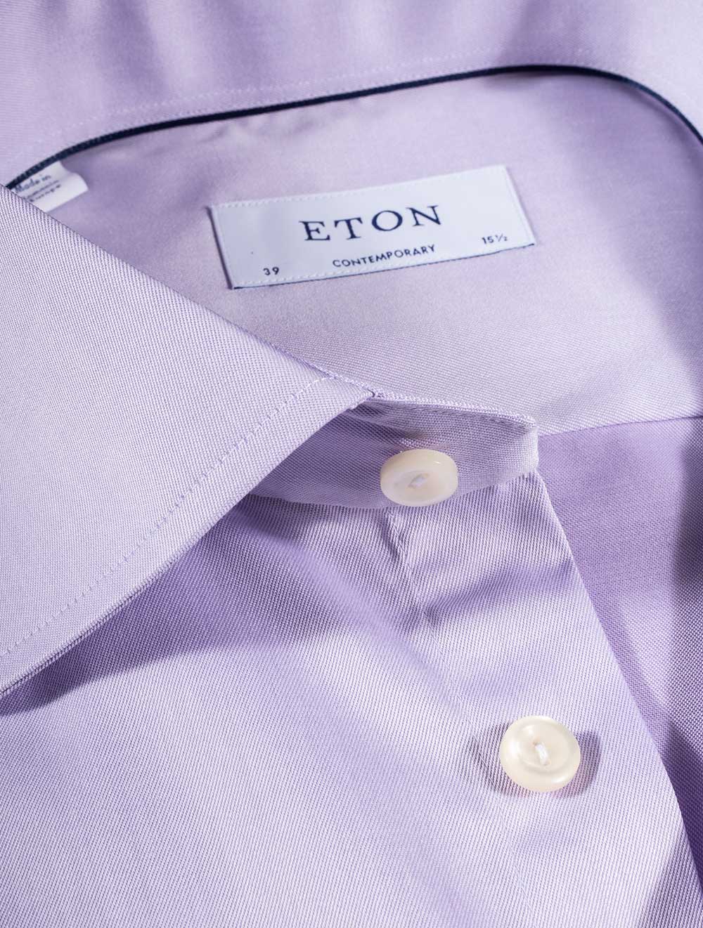 Contemporary Fit Single Cuff Shirt Purple - Image 4
