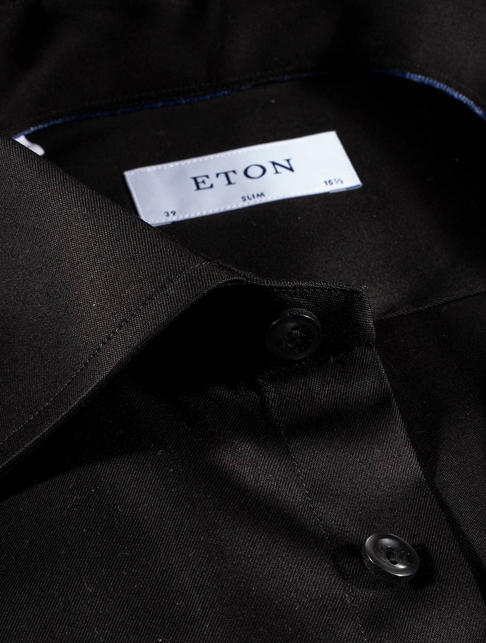 Slim Fit Single Cuff Shirt Black - Image 4