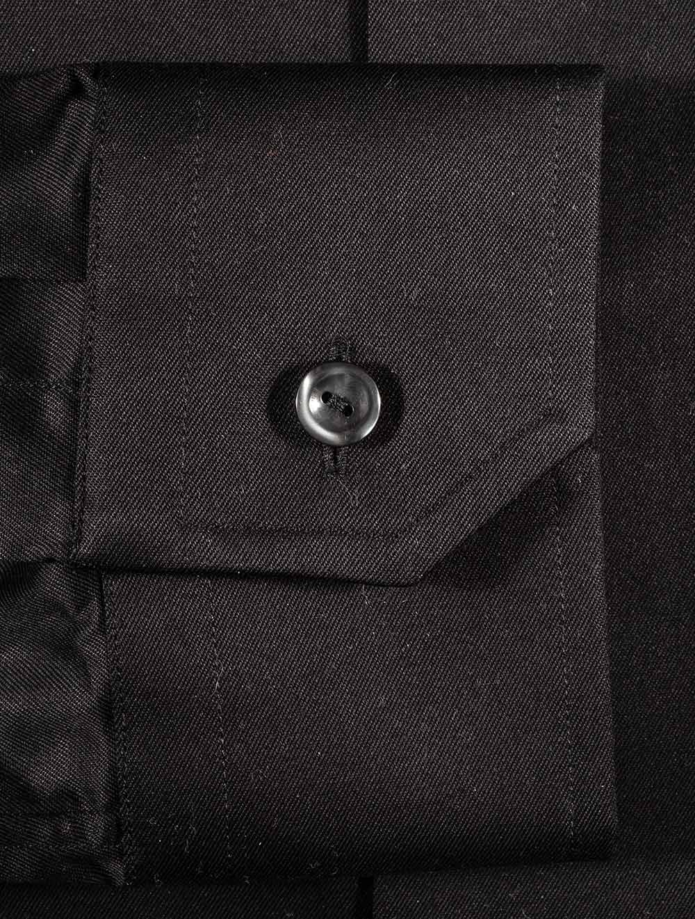 Slim Fit Single Cuff Shirt Black - Image 5