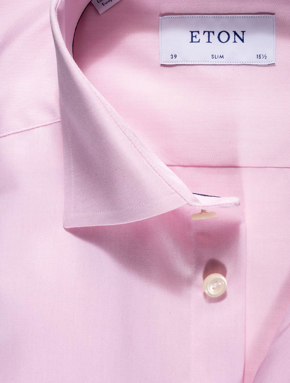 Slim Fit Single Cuff Shirt Pink - Image 3