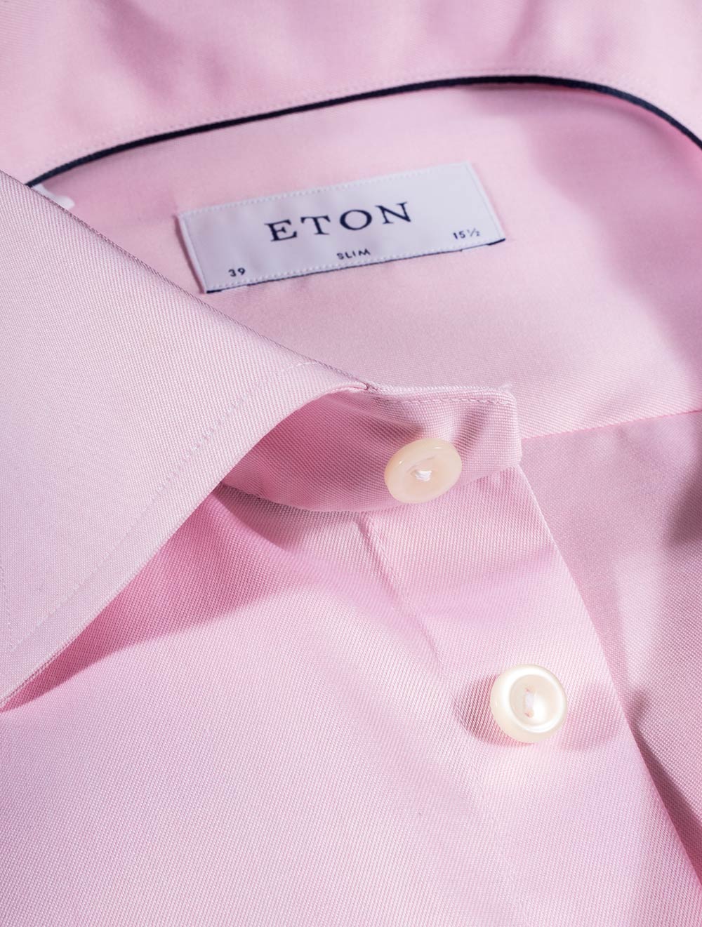 Slim Fit Single Cuff Shirt Pink - Image 4