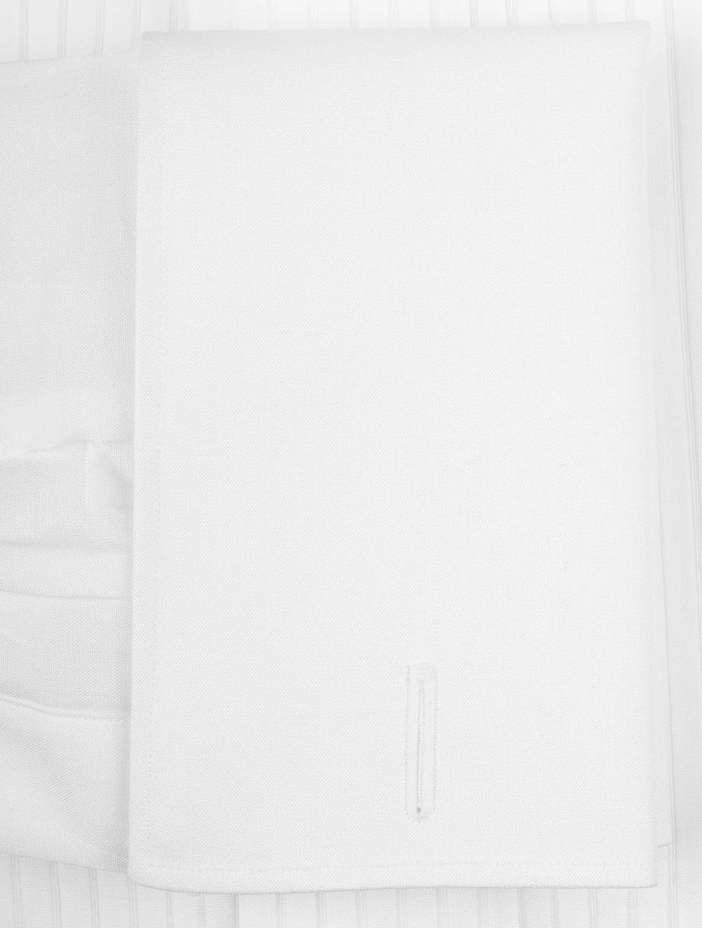 Pleated Cotton Dress Shirt White - Image 4