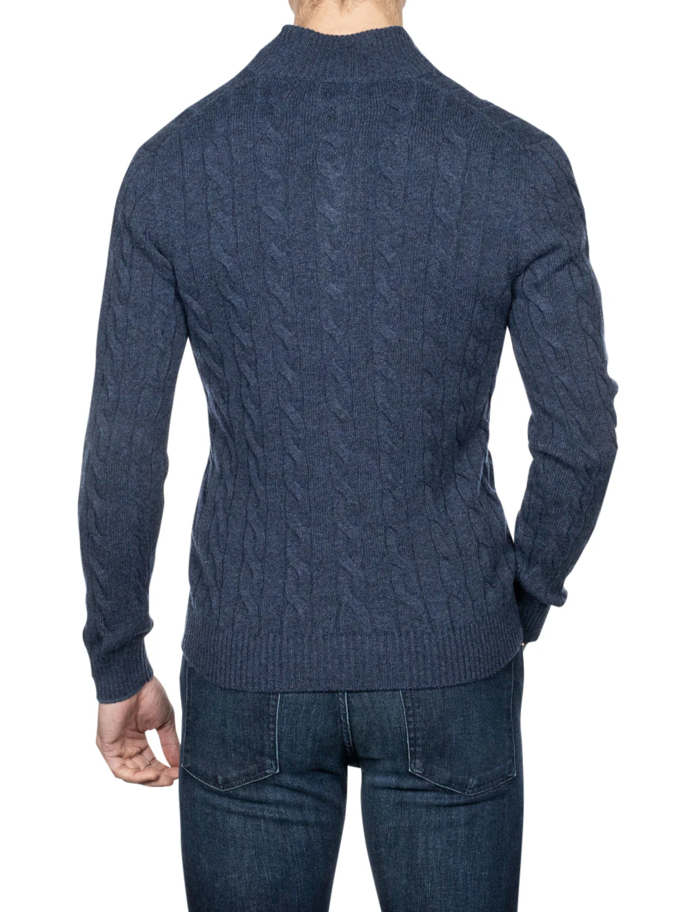 Cable Knit Sweater Blue - Image 3