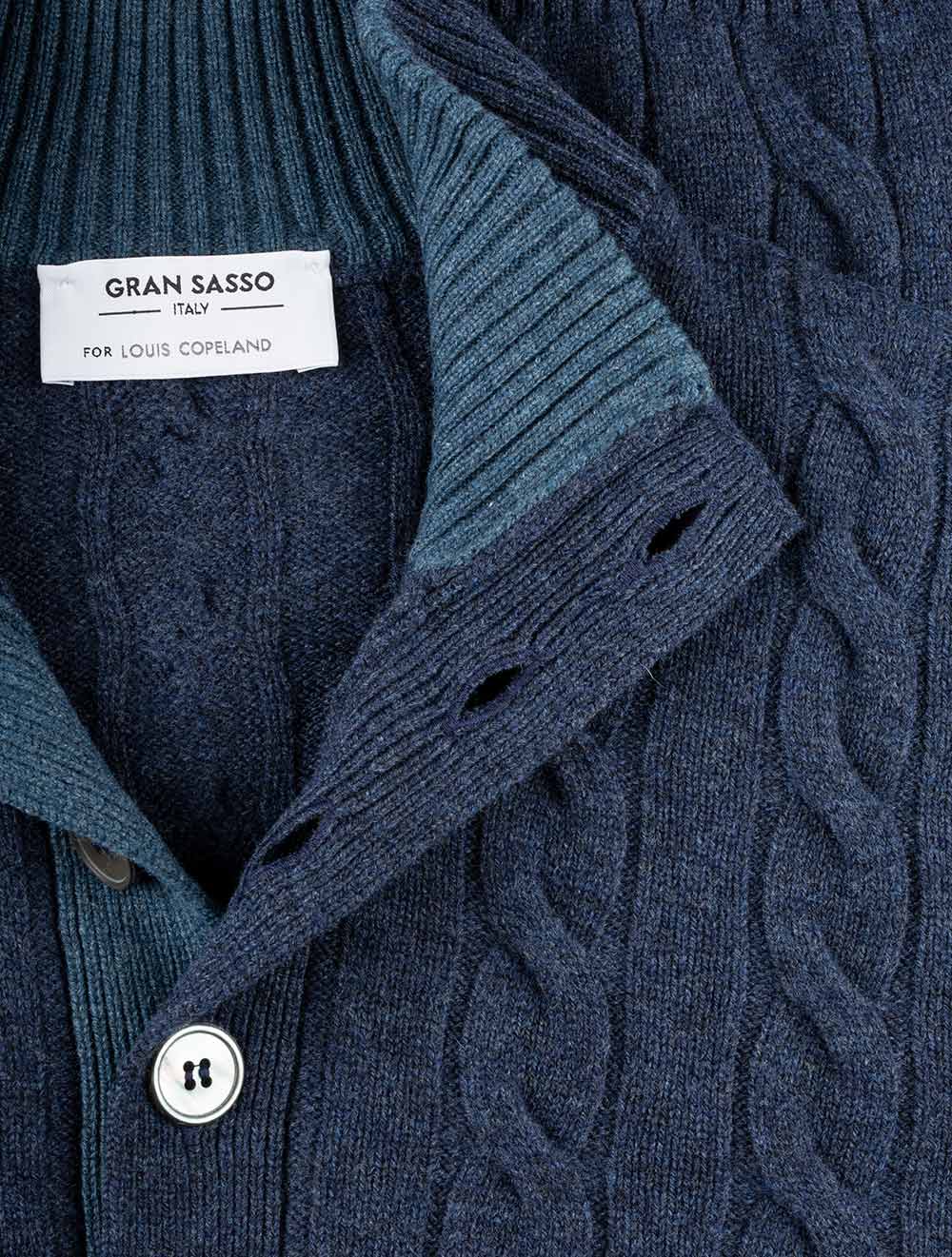 Cable Knit Sweater Blue - Image 4