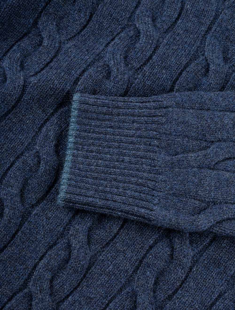 Cable Knit Sweater Blue - Image 5