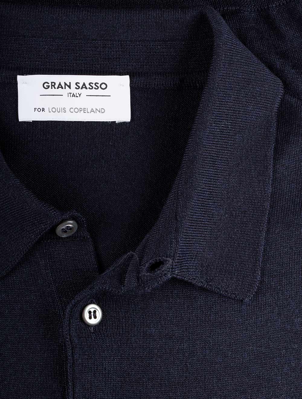Long Sleeve Polo Navy - Image 4