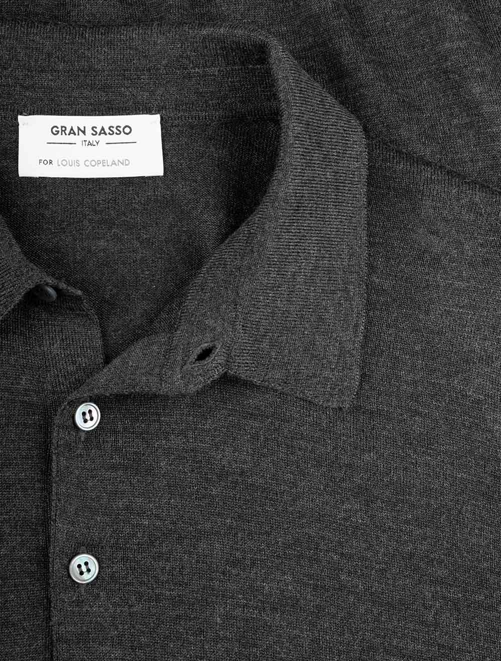 Long Sleeve Tennis Polo Charcoal - Image 5