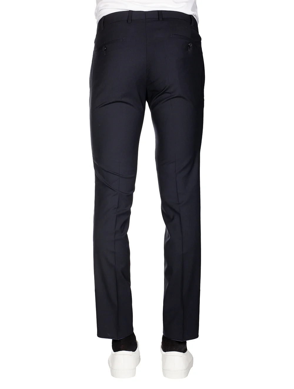 Wool Grey Trousers Navy - Image 3