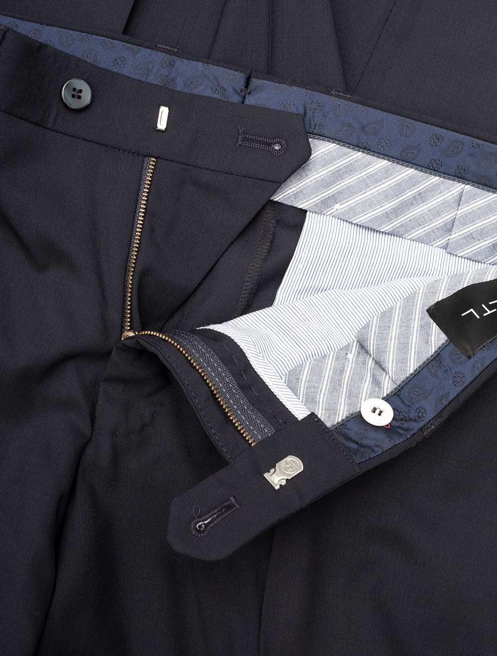 Wool Grey Trousers Navy - Image 6