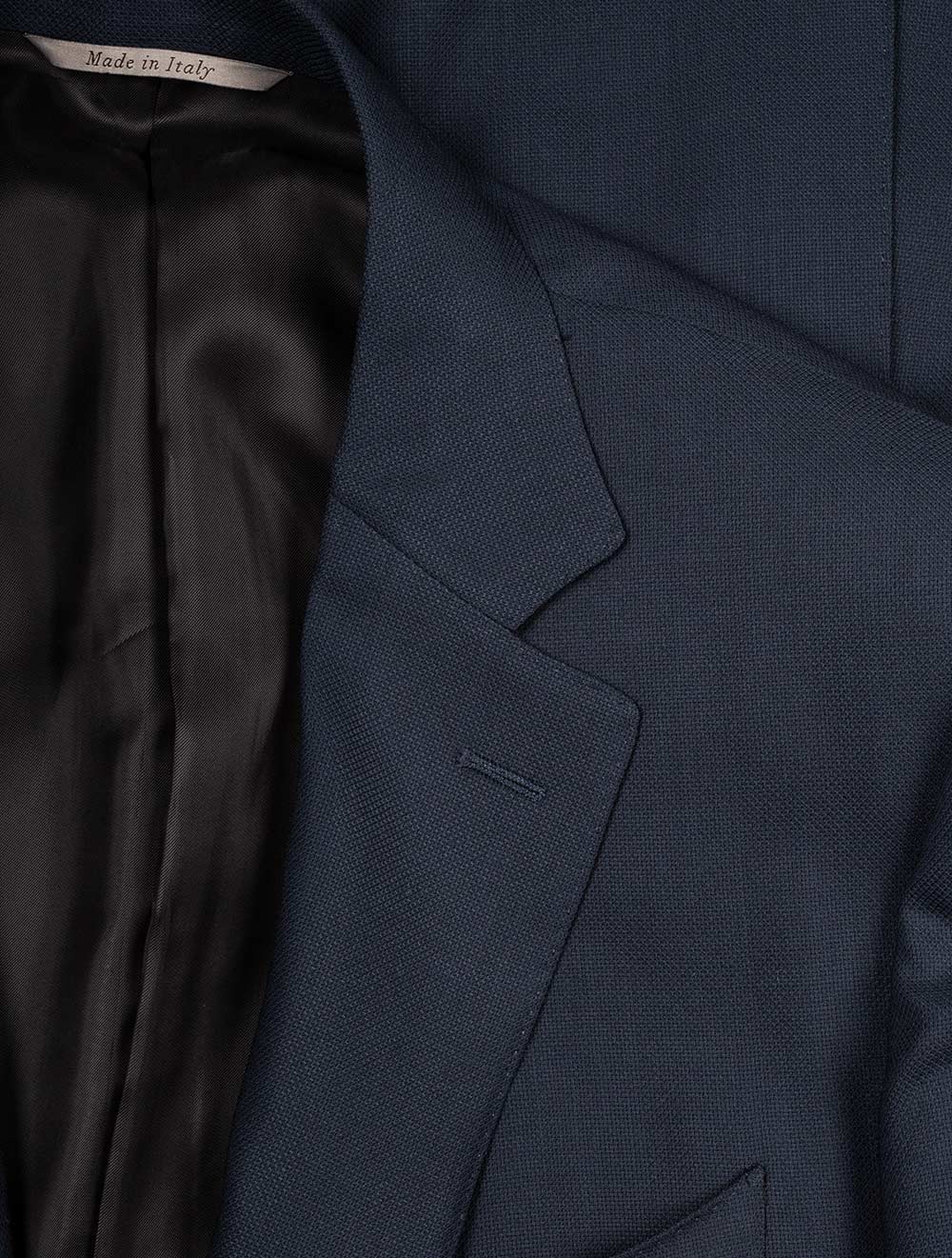 Hopsack Wool Blazer Navy - Image 3