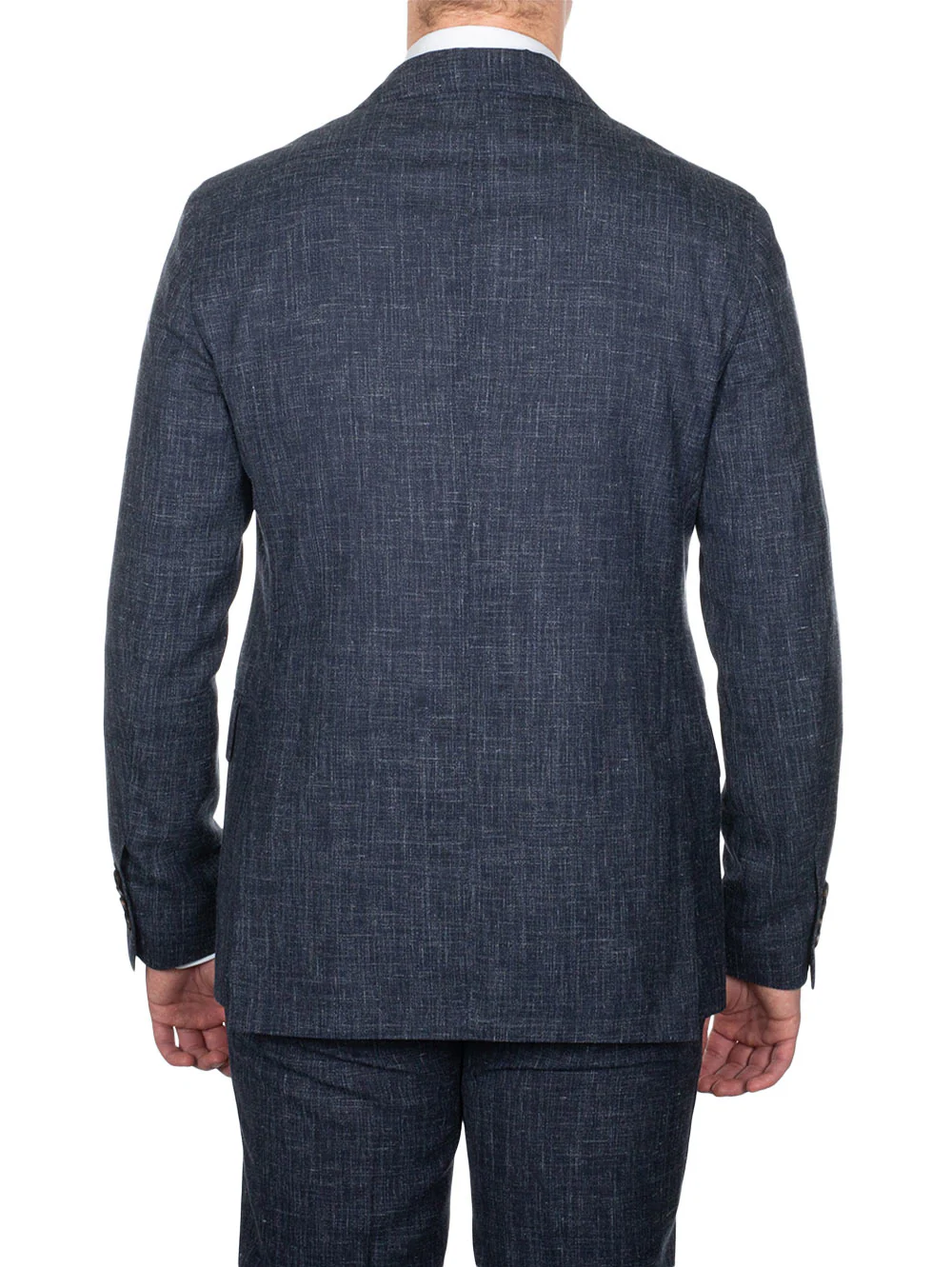 Wool Silk Linen Suit Navy - Image 3