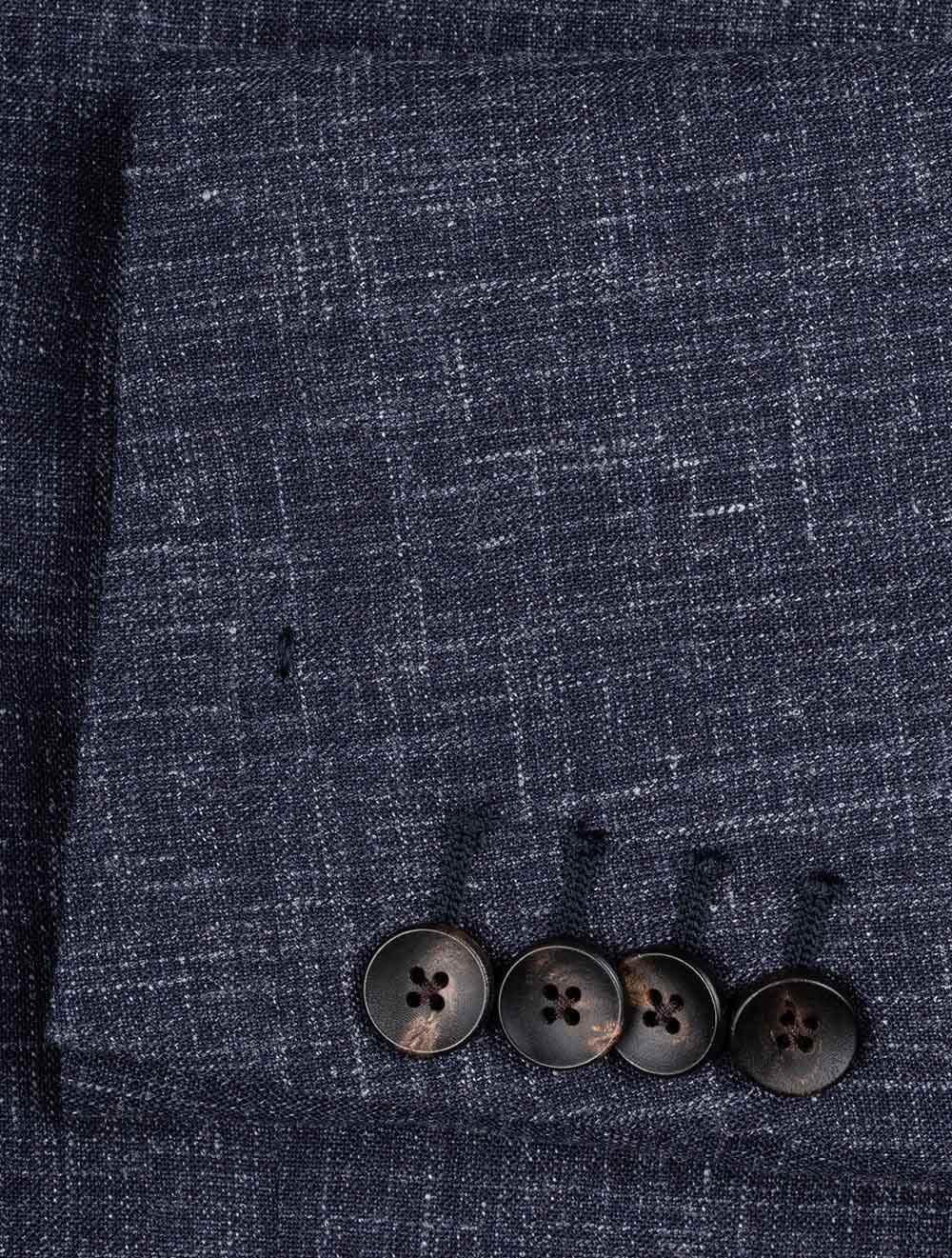 Wool Silk Linen Suit Navy - Image 5