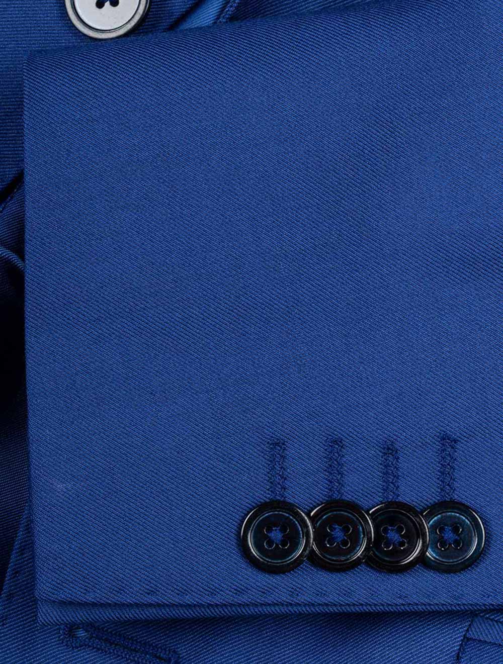 3 Piece Suit Peak Lapel Suit Blue - Image 5