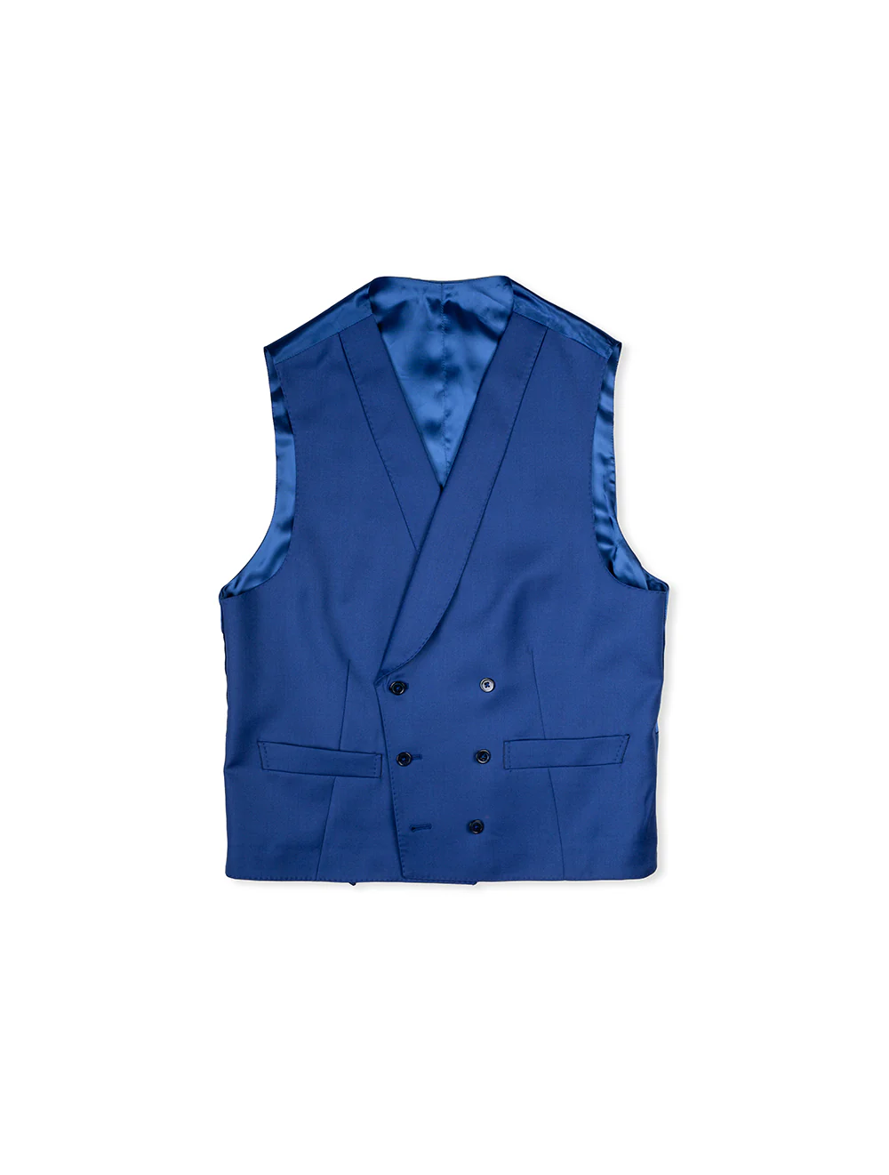3 Piece Suit Peak Lapel Suit Blue - Image 7