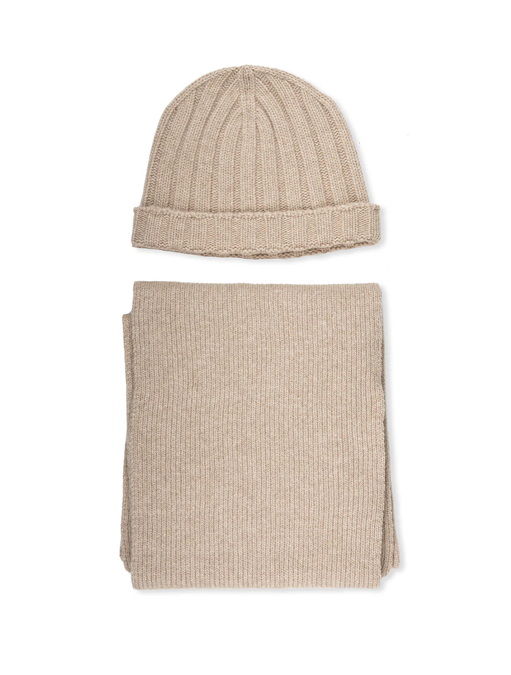 Luxury Hat & Scarf Gift Set Beige - Image 3