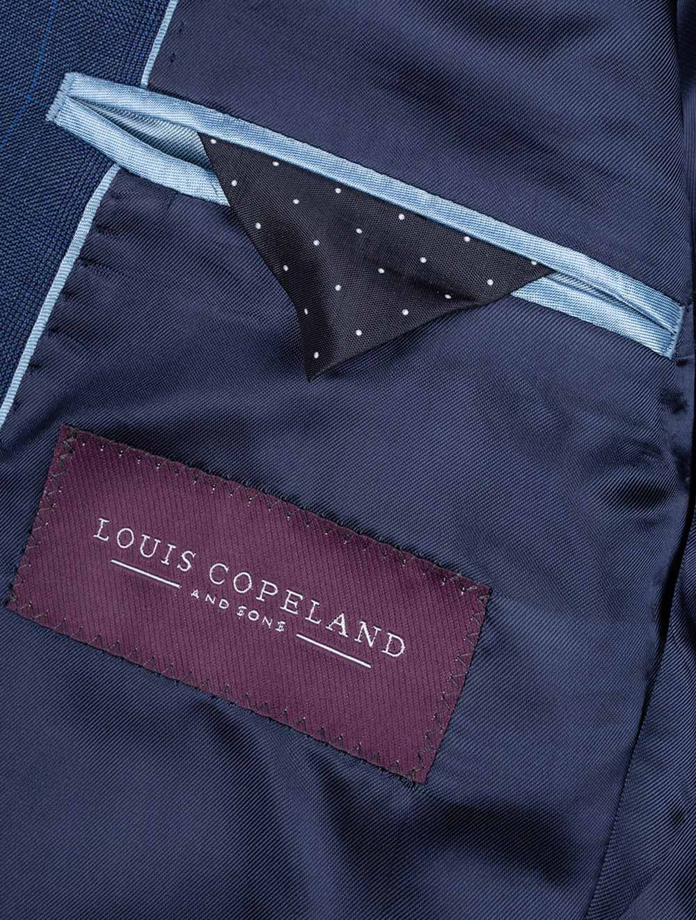 Check 3 Piece Suit Blue - Image 4