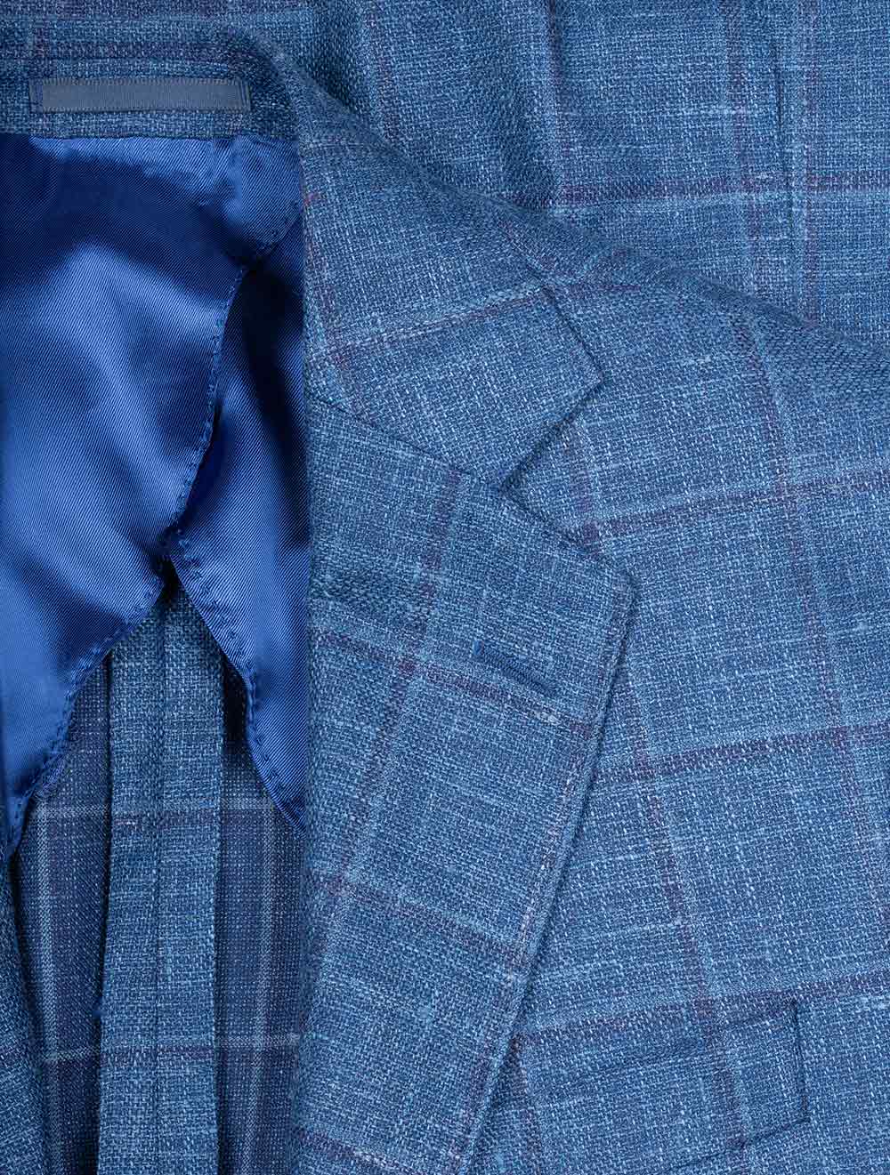 DelFino Check Jacket Blue - Image 4