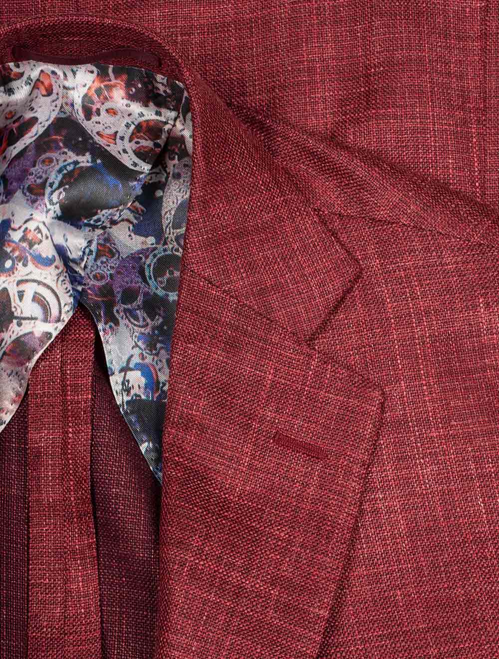 Loro Piana Wool Silk Sports Jacket Red - Image 4