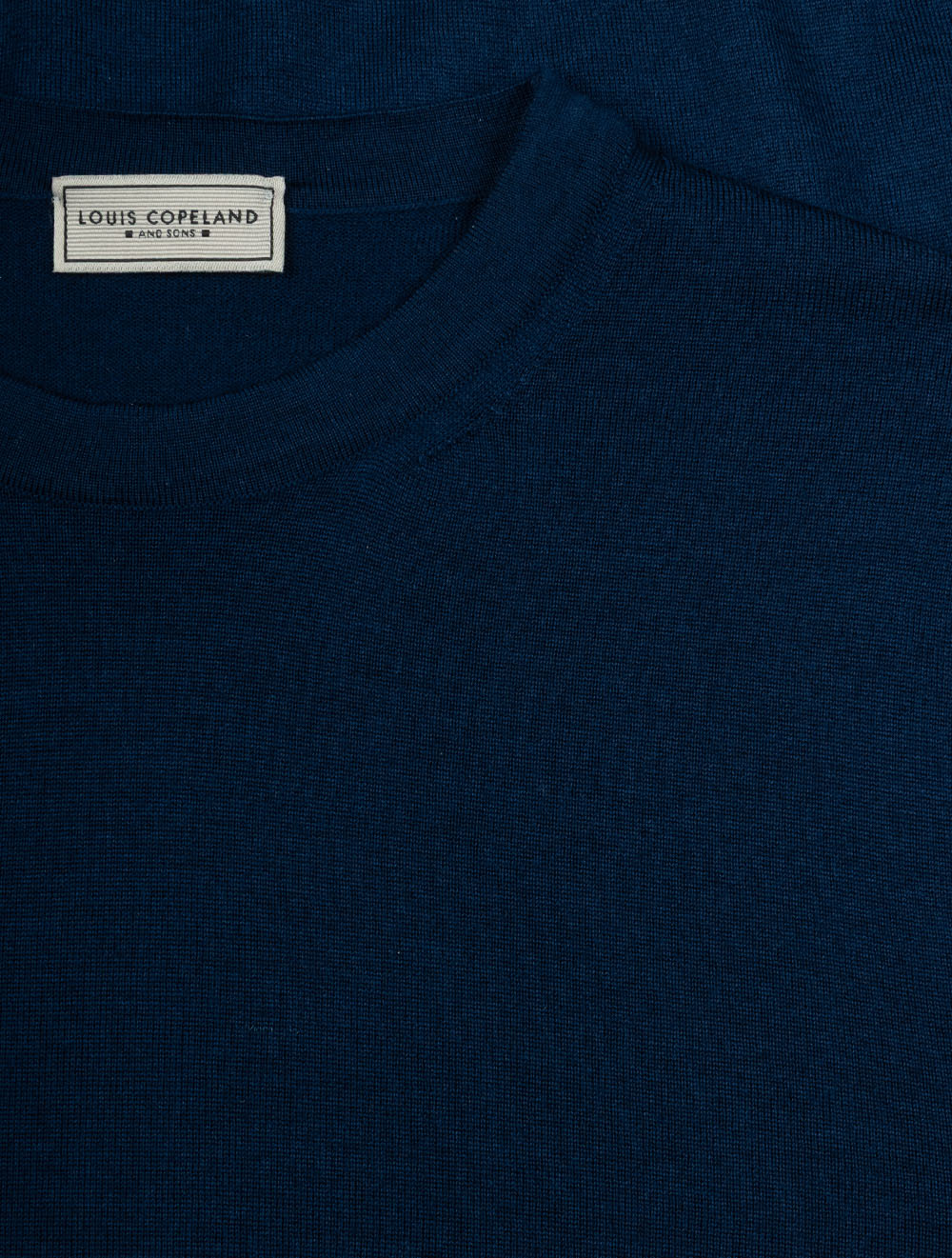 Merino Crew Neck Jumper Blue - Image 4
