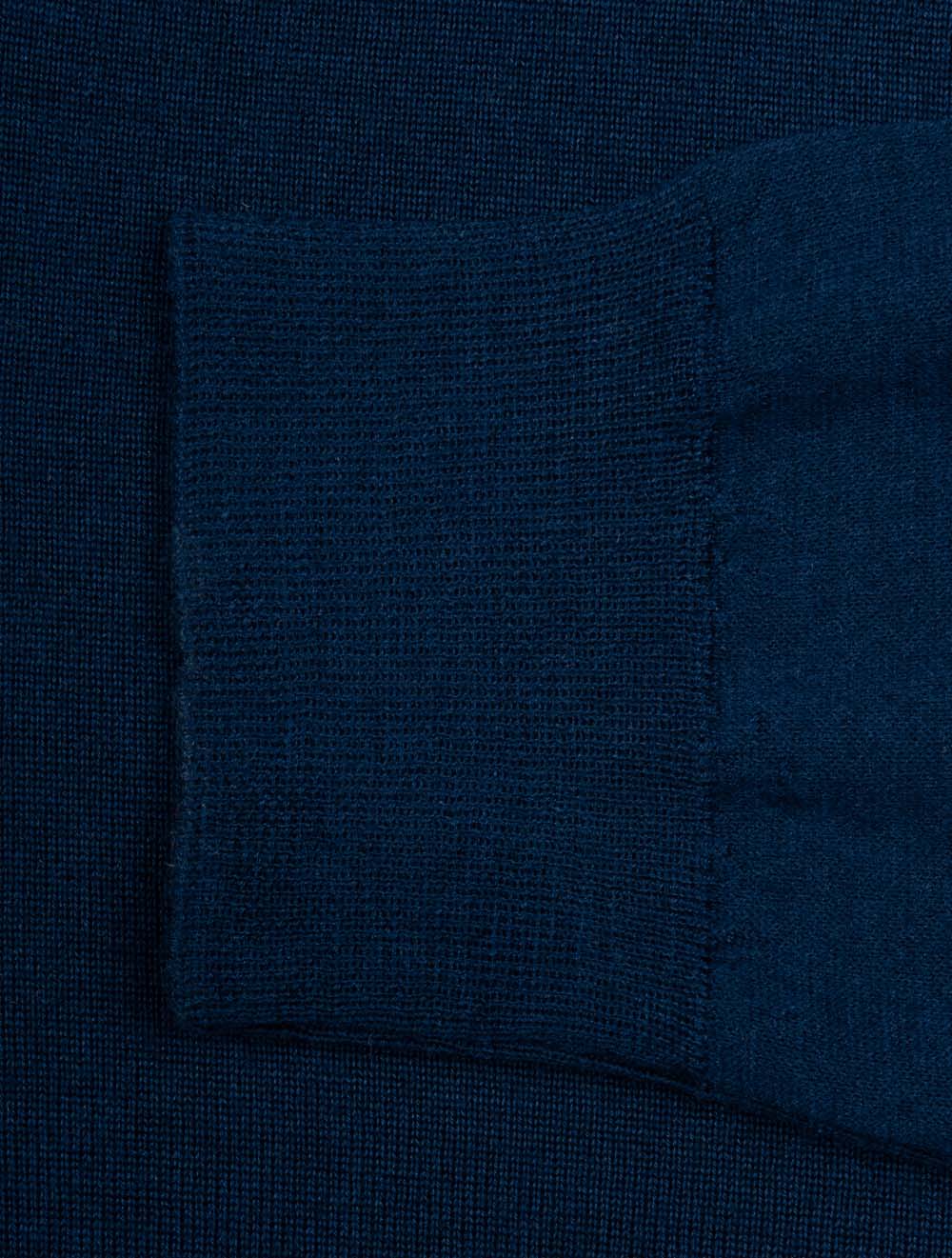 Merino Crew Neck Jumper Blue - Image 5