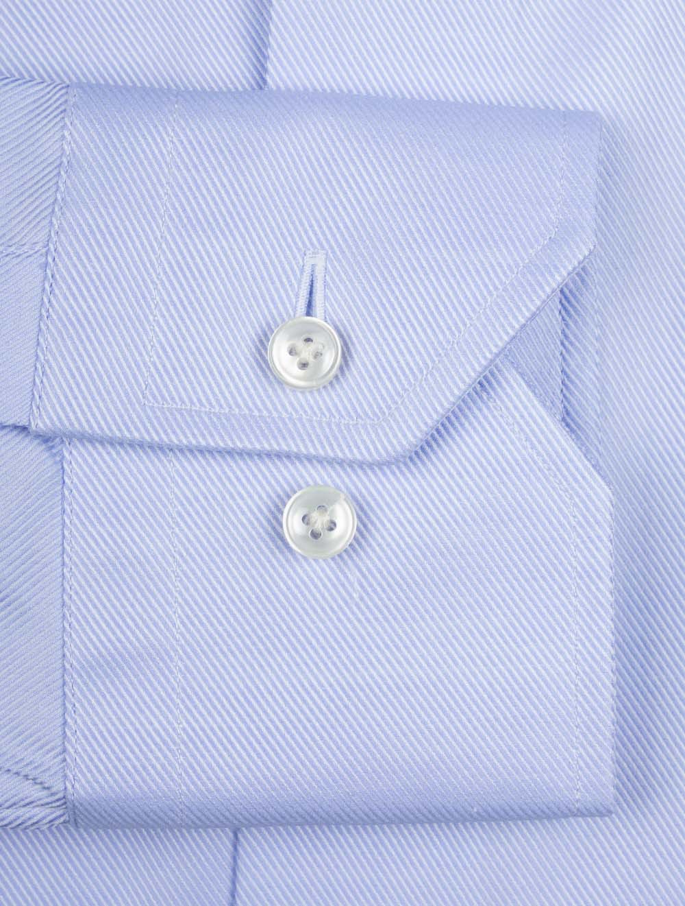 Slim Fit Single Cuff Twill Shirt Blue - Image 4