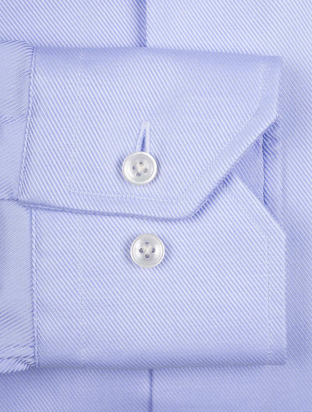 Super Slim Single Cuff Twill Shirt Blue - Image 4