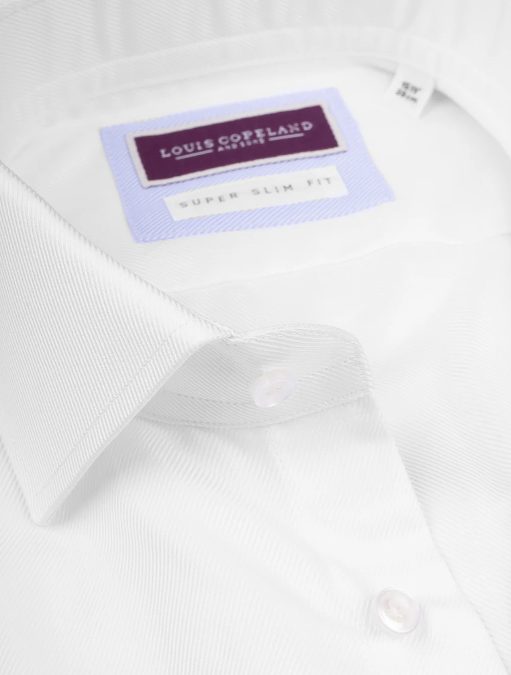 Super Slim Single Cuff Twill Shirt White - Image 3