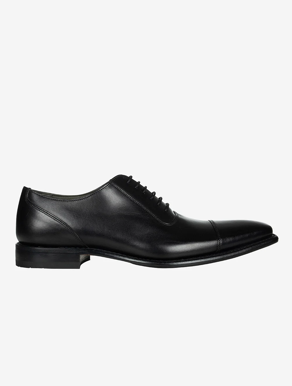 Larch Oxford Toe Cap Shoe Black - Image 3