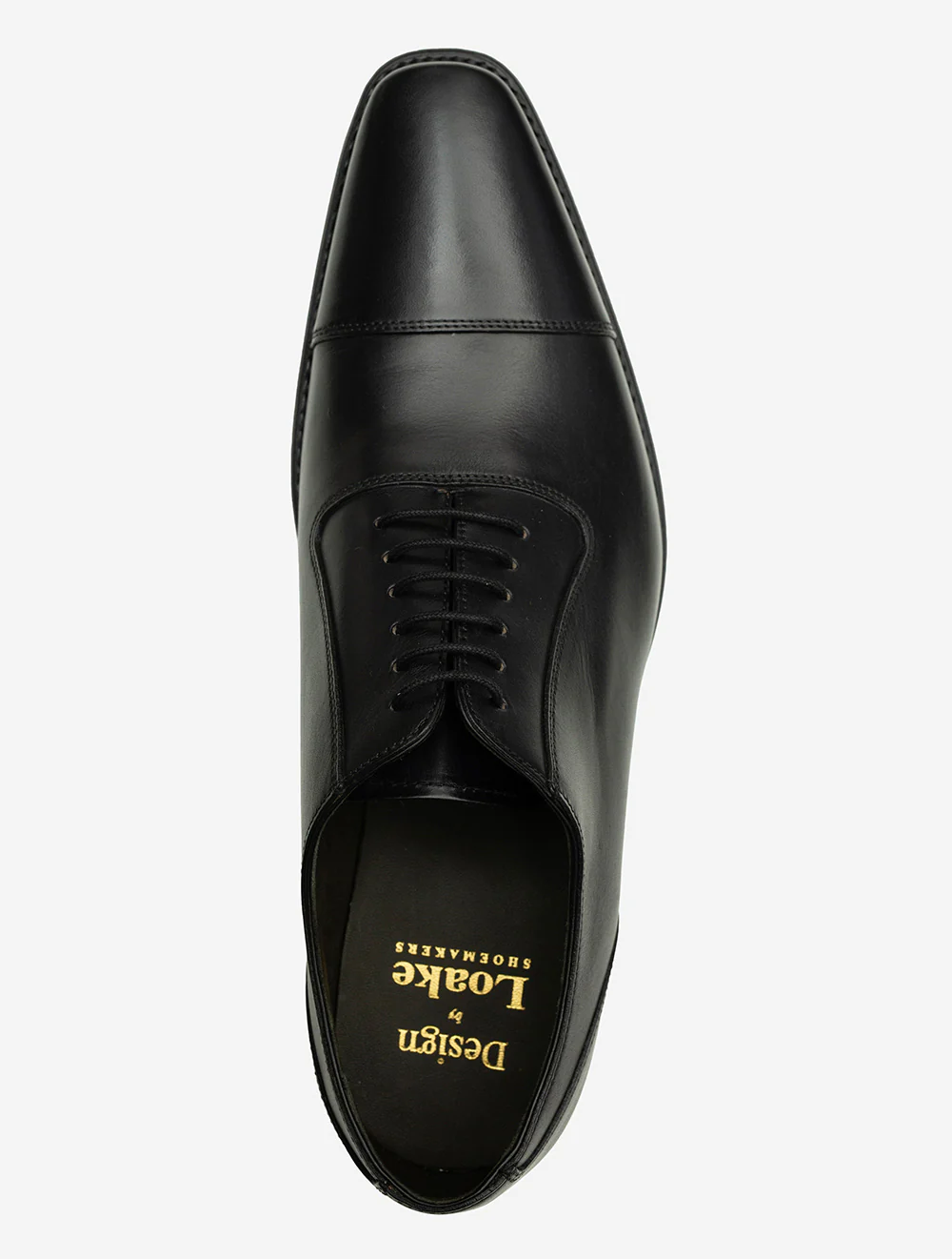 Larch Oxford Toe Cap Shoe Black - Image 5
