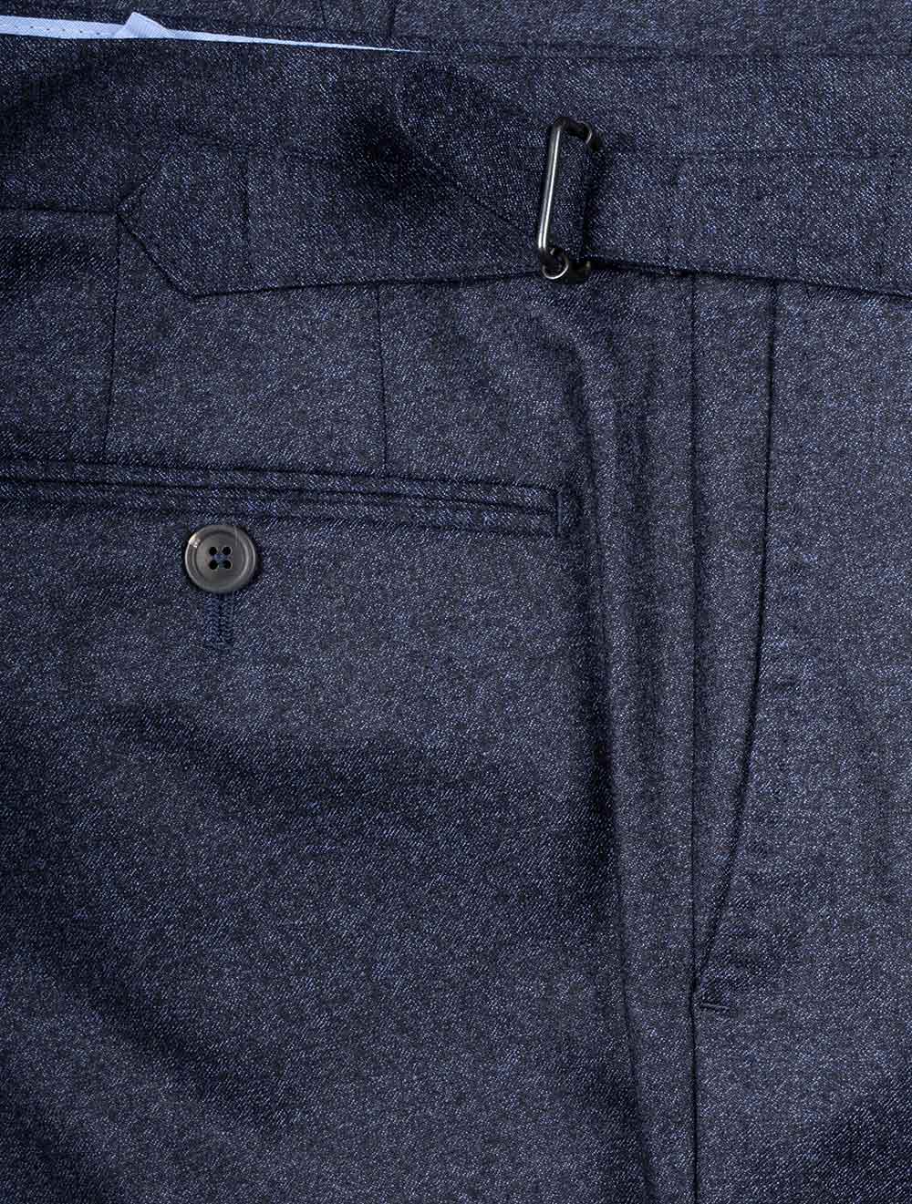 Brushed Wool 3 Piece Suit Navy - Image 8