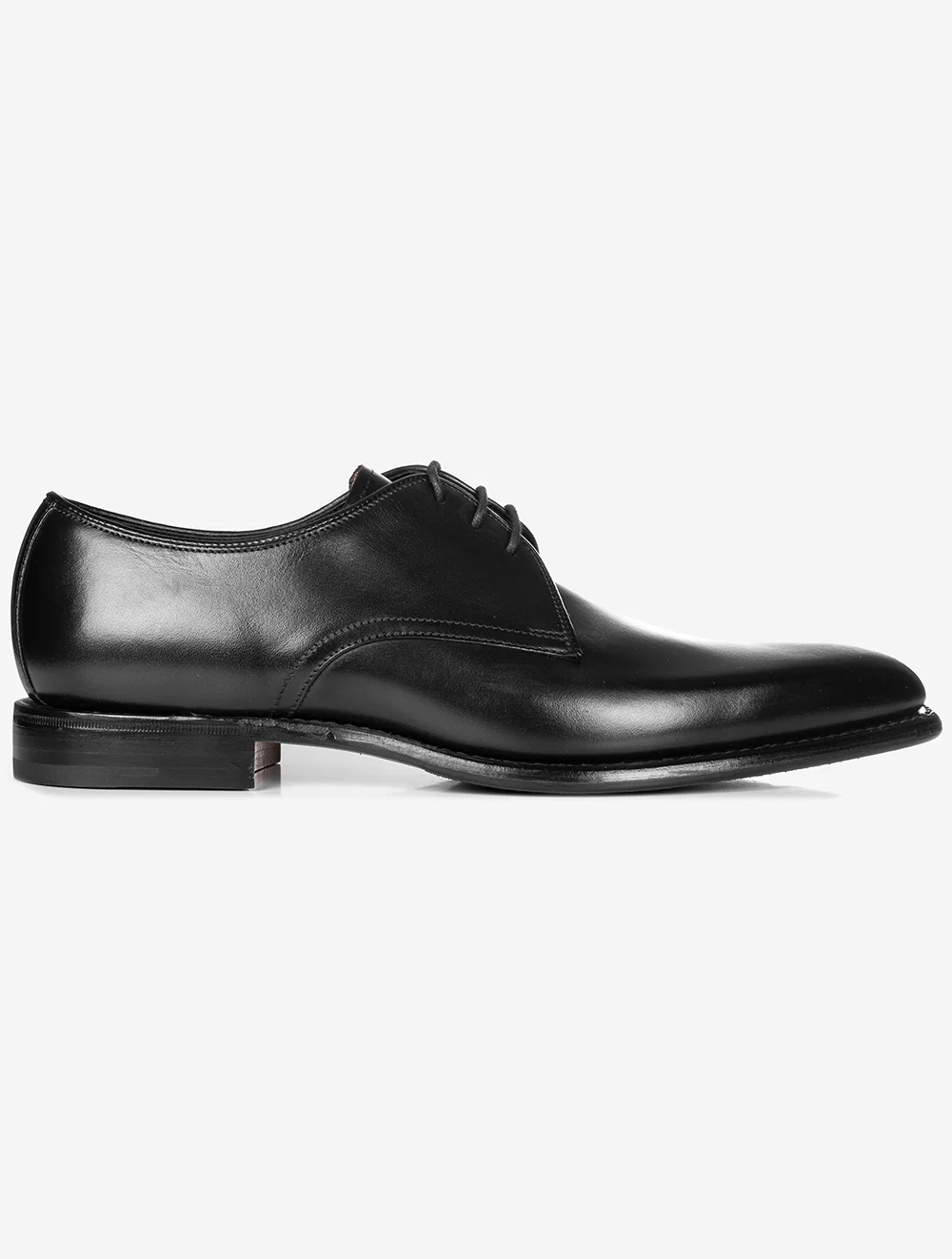Calf Plain Derby Shoe Black - Image 3