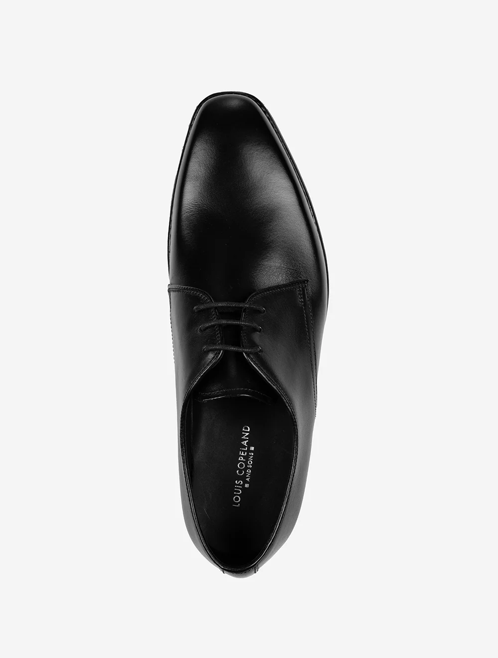 Calf Plain Derby Shoe Black - Image 4