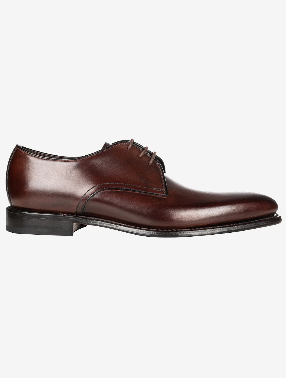 Calf Plain Derby Shoe Dark Brown - Image 3